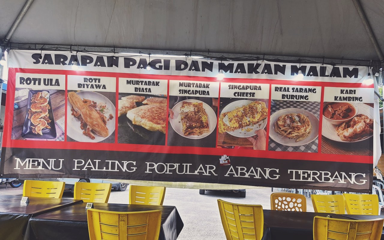 Murtabak cheese daging padu Warung Abang Terbang