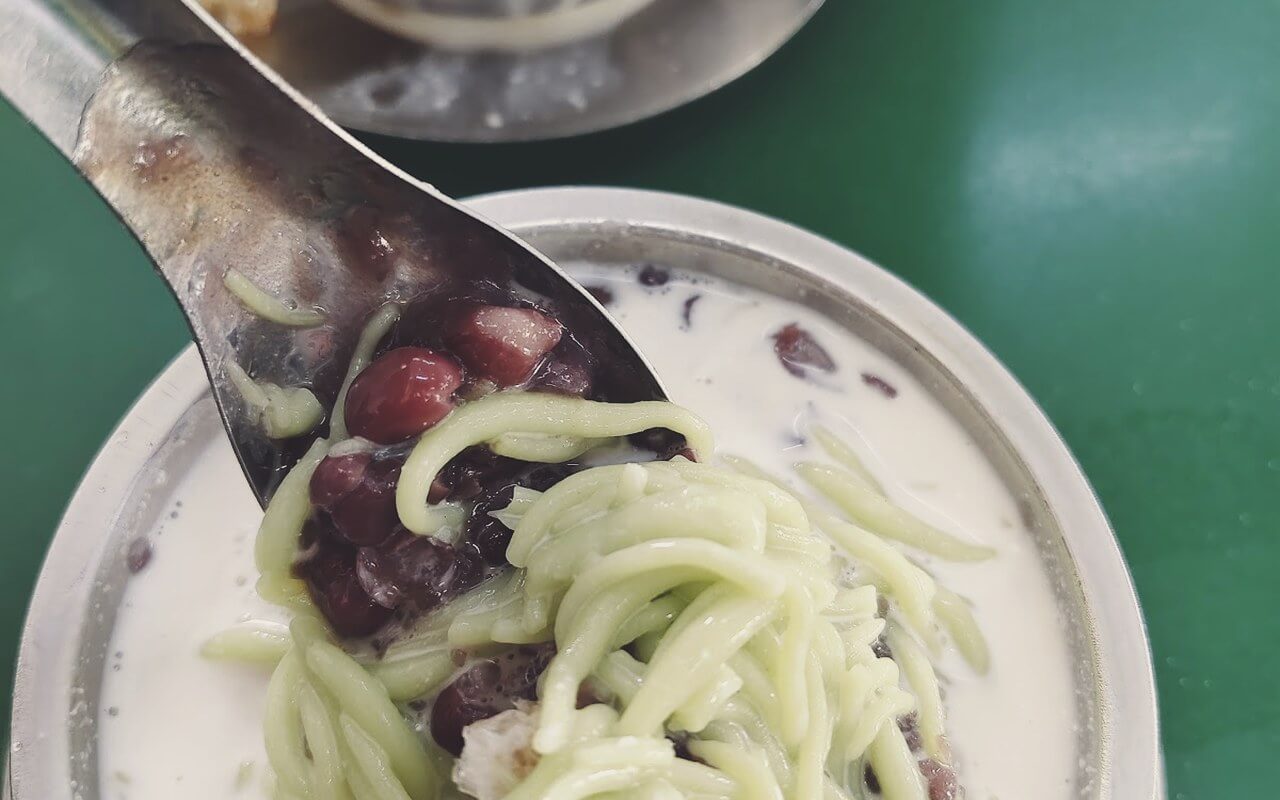 Cendol kacang merah dan jagung manis Haji Shariff Cendol