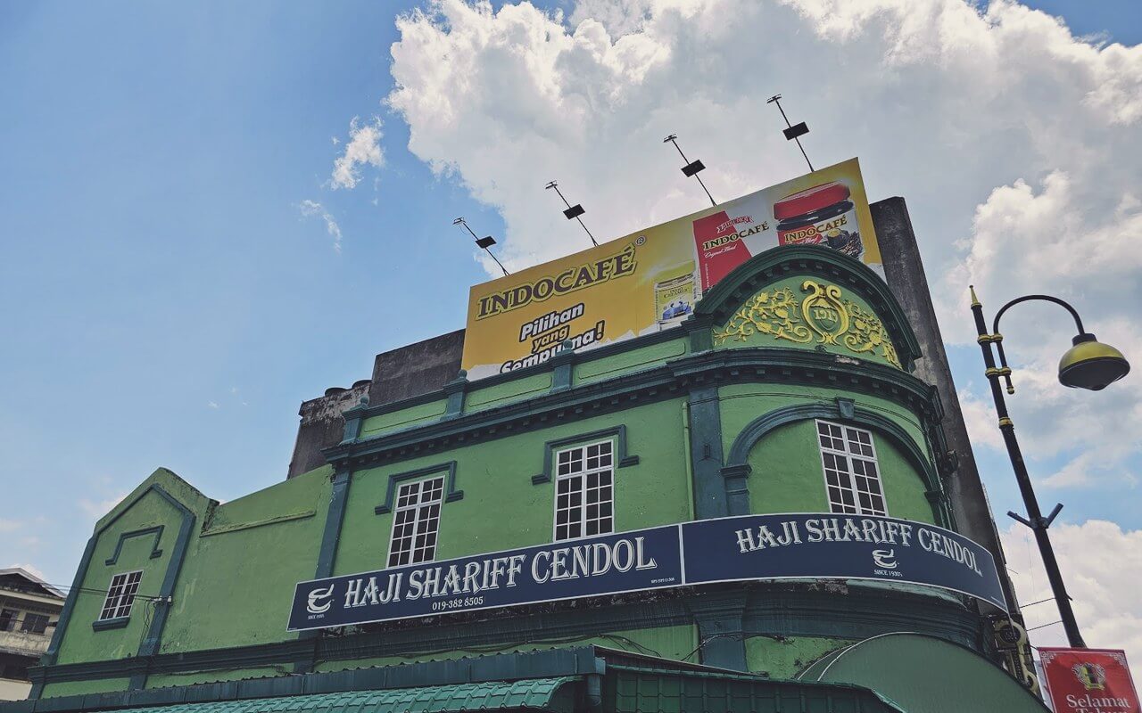 Bangunan hijau Haji Shariff Cendol Jalan Yam Tuan Seremban